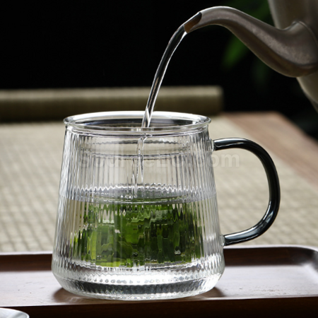 Customization Glass tea cup with tea and water separation function for making tea Corporate Gifts