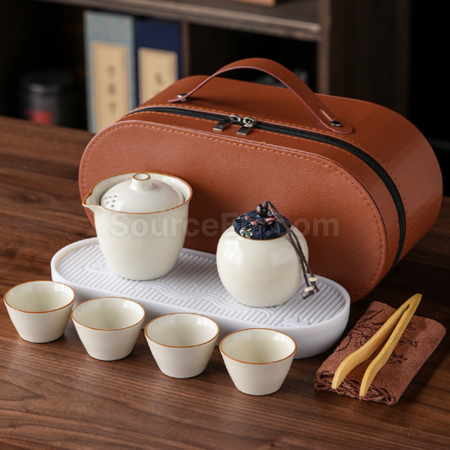 Customization Ru Kiln Travel Tea Set Corporate Gifts