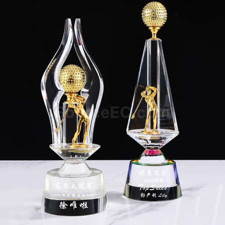 Customization Crystal Golf Trophy Corporate Gifts