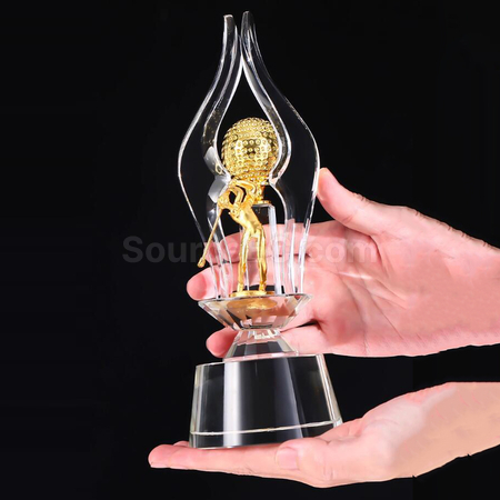 Customization Crystal Golf Trophy Corporate Gifts
