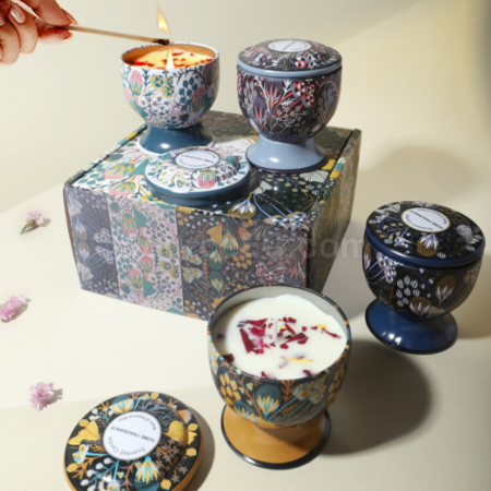 Customization Goblet with dried flower scented candle (can be made into a gift box) Corporate Gifts