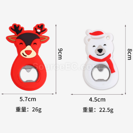 Customization Christmas magnetic refrigerator sticker bottle opener Corporate Gifts