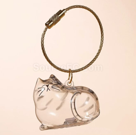 Customization Cute Kitten Transparent Hair Storage Box Corporate Gifts