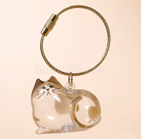 Customization Cute Kitten Transparent Hair Storage Box Corporate Gifts
