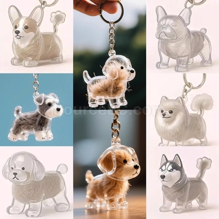 Customization Cute Puppy Transparent Hair Storage Box Corporate Gifts