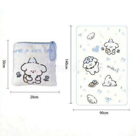 Digital printed handle pillow blanket
