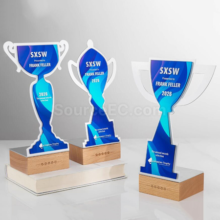 Customization Solid Wood Metal Award Corporate Gifts