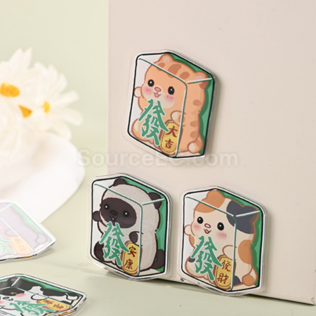 Fortune Mahjong Acrylic Refrigerator Magnet