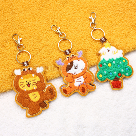 Customization Custom-shaped felt embroidery pendants Corporate Gifts