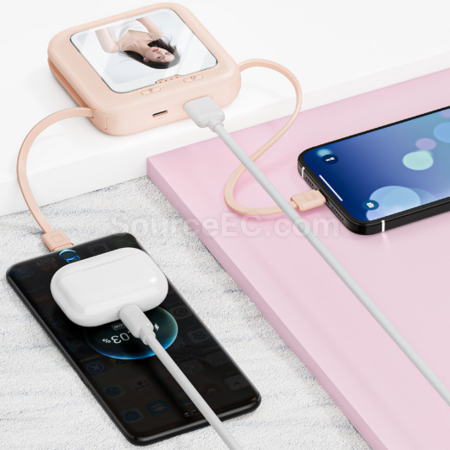 Customization 3C Certified Illuminated Makeup Mirror Power Bank Corporate Gifts
