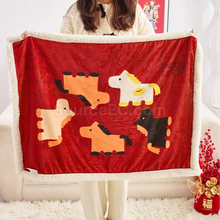 Customization Horse Year Blanket Corporate Gifts