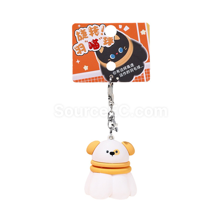 Customization Rotatable Badminton Stress-Relief Keychain Corporate Gifts