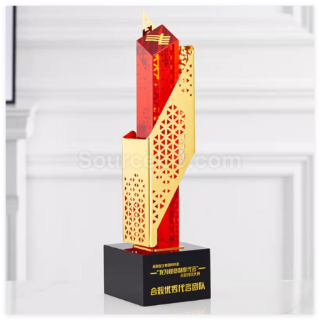 Customization Hollowed-Out Irregular Metal Trophy Corporate Gifts