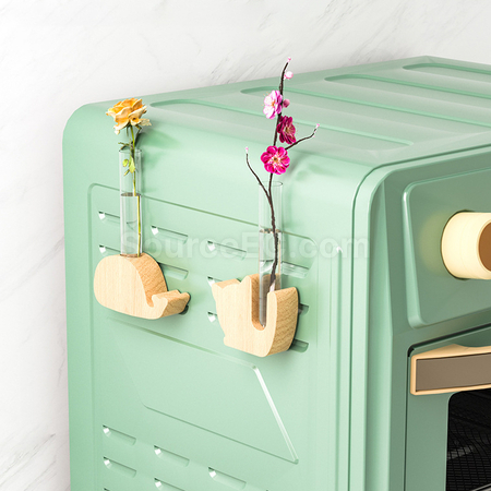 Customization Wooden Magnetic Fridge Vase Corporate Gifts