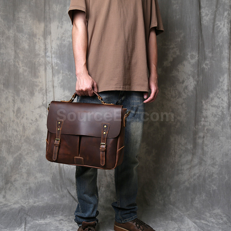 Customization Retro Genuine Leather Briefcase Corporate Gifts