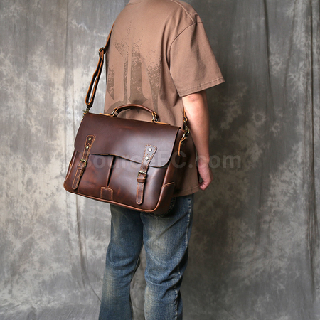 Customization Retro Genuine Leather Briefcase Corporate Gifts