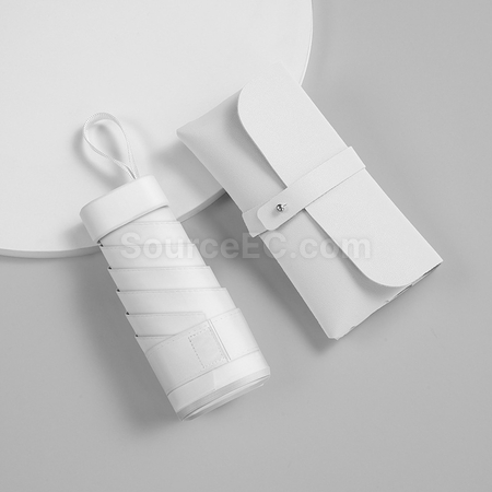 Customization Pocket Leather Bag Ultralight Umbrella Corporate Gifts