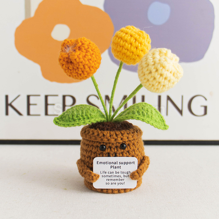Customization Knitted flower plant pot Corporate Gifts