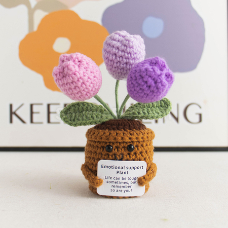 Customization Knitted flower plant pot Corporate Gifts