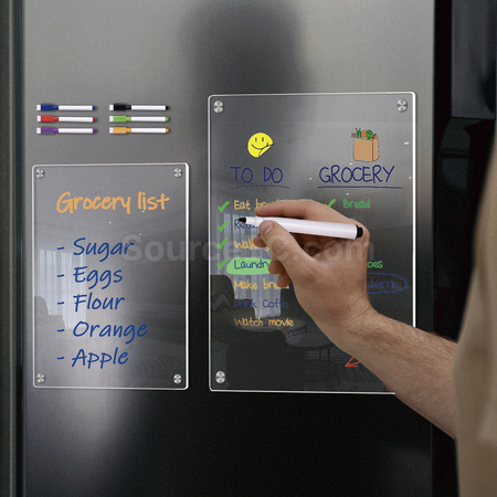Customization Acrylic 2mm Handwritten Magnetic Message Board Refrigerator Sticker Corporate Gifts