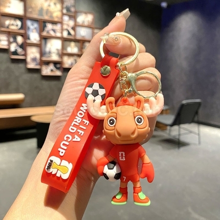 Customization US, Canada And Mexico World Cup Mascot Key Chain Pendant Corporate Gifts