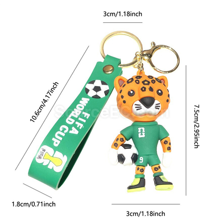 Customization US, Canada And Mexico World Cup Mascot Key Chain Pendant Corporate Gifts