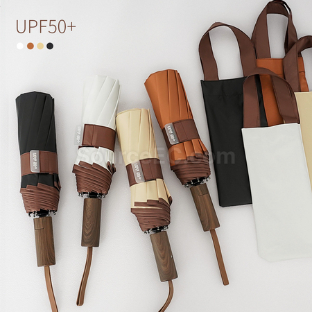 Customization Portable Color-Blocking Plastic Automatic Umbrella Corporate Gifts