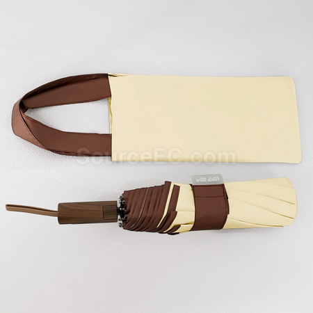 Customization Portable Color-Blocking Plastic Automatic Umbrella Corporate Gifts
