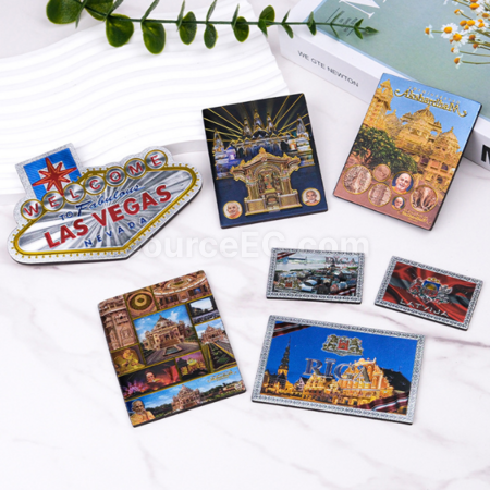 Customization Customized aluminum foil scenic refrigerator magnets Corporate Gifts