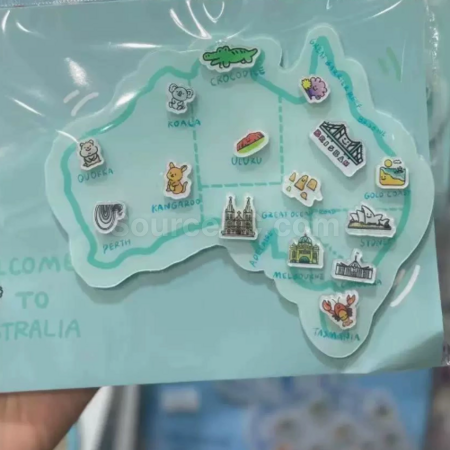 Customization Custom Acrylic Map Fridge Magnets Corporate Gifts