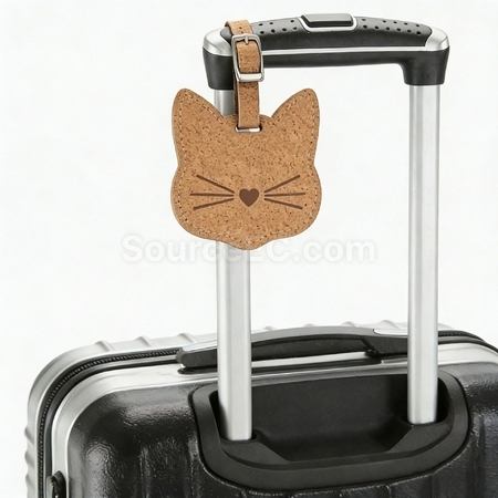 Customization Eco-friendly Cat Luggage Tag Made from Coffee Grounds Corporate Gifts