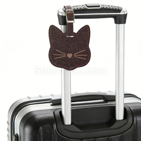 Customization Eco-friendly Cat Luggage Tag Made from Coffee Grounds Corporate Gifts