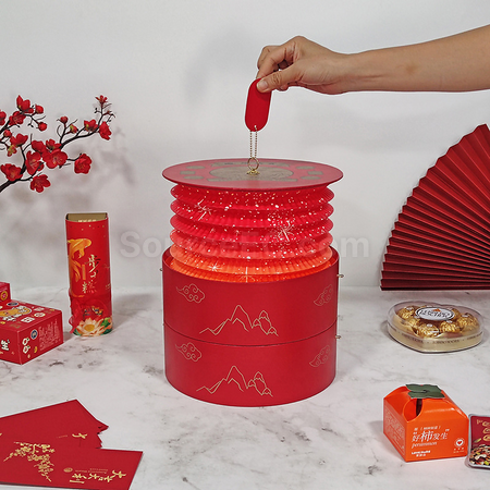 Customization Hand-Held Lantern Round Gift Box Corporate Gifts