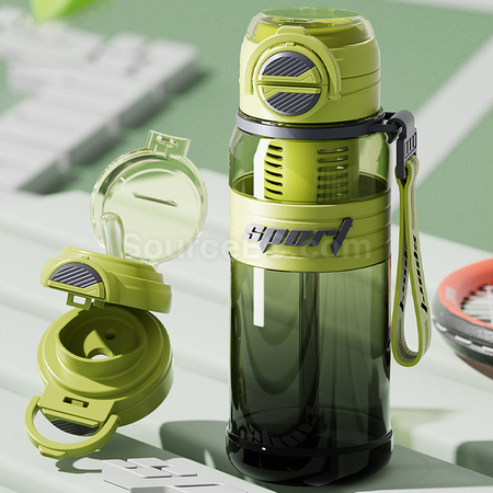 Customization Dual-suction Straw Sports Water Bottle Corporate Gifts