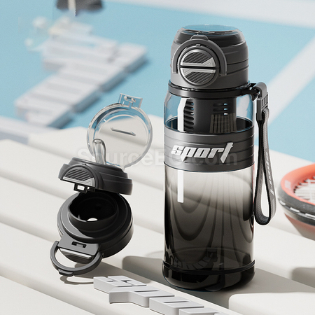 Customization Dual-suction Straw Sports Water Bottle Corporate Gifts