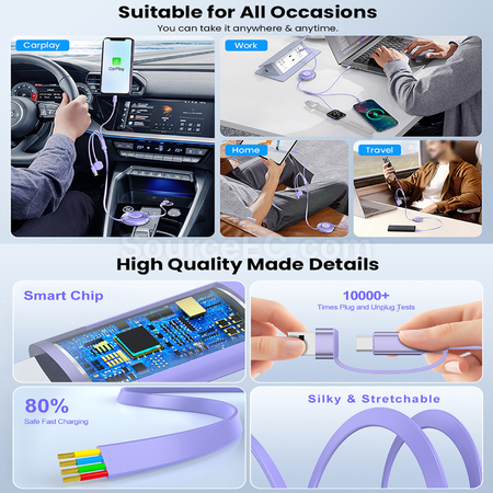 Customization 5-in-1 Retractable Data Cable Corporate Gifts