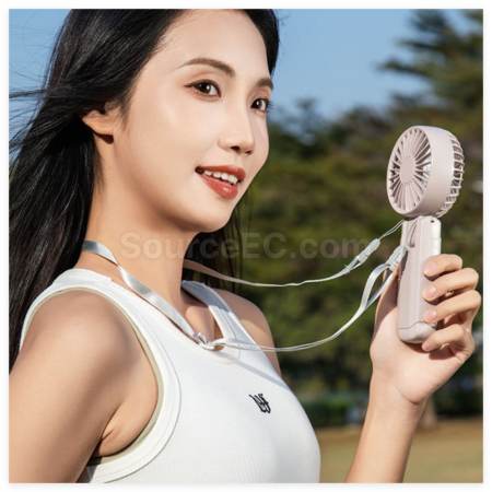 Customization Folding Neckband Mini Handheld Fan(BSMI Certified) Corporate Gifts