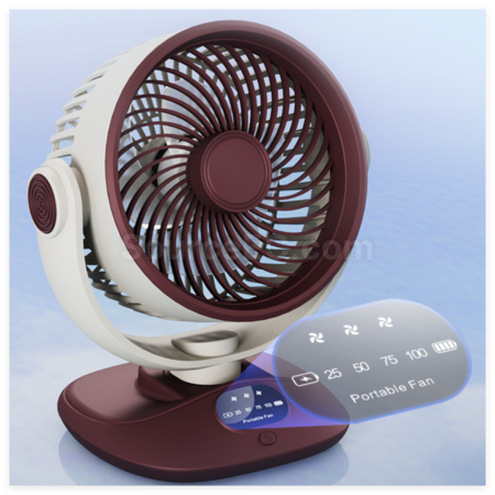 Customization Portable LED Digital Display Oscillating Fan Corporate Gifts