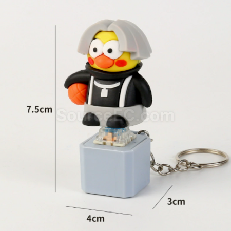 Customization Stress-relief Sound Button Keychain Corporate Gifts