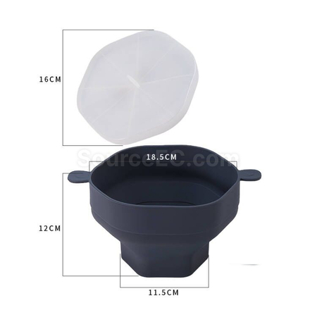 Customization Silicone Popcorn Bowl With Handle Corporate Gifts