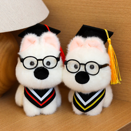 Customization West Highland White Terrier Plush Graduation Doll Corporate Gifts
