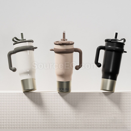 Stainless steel straw thermos cup
