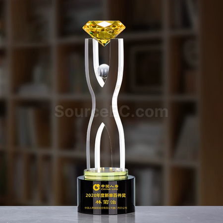 Customization Diamond Crystal Trophy Corporate Gifts