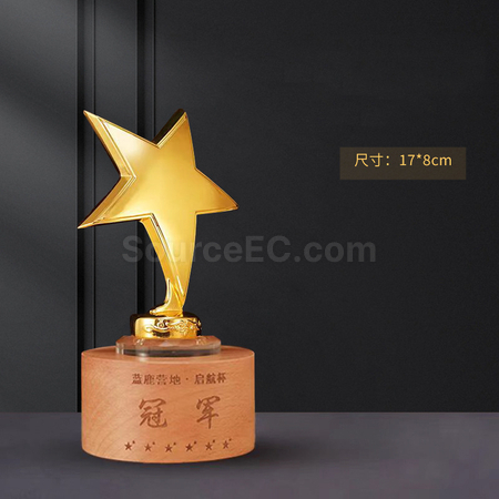Customization Wooden Metal Trophy Corporate Gifts
