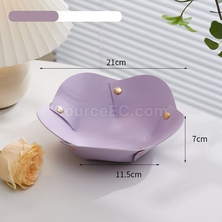 Customization Flower Shape PU Leather Tray Corporate Gifts