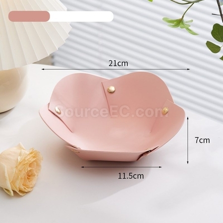 Customization Flower Shape PU Leather Tray Corporate Gifts