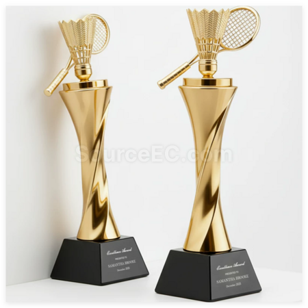 Customization Badminton Resin Trophy Corporate Gifts