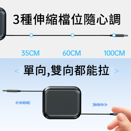 Customization 240W Retractable Dual Type-C Charging & Data Cable Corporate Gifts