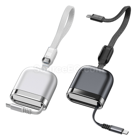 240W Retractable Dual Type-C Charging & Data Cable