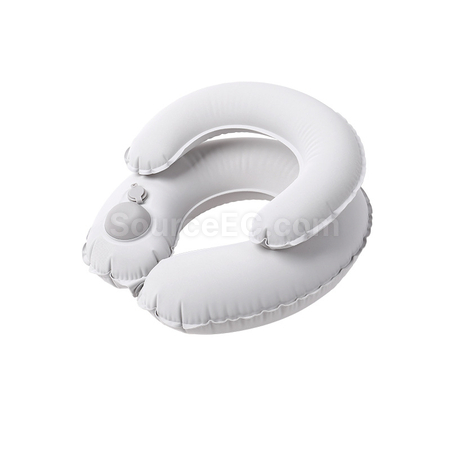 Double-layer inflatable U-shaped pillow